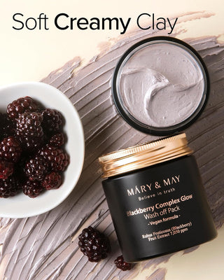 Mary&May Vegan Blackberry Complex Glow Wash Off Mask, 125g