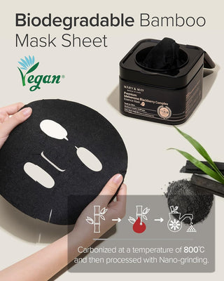 Mary&May Premium Idebenone Blackberry Complex Essence Mask 250G 20Ea