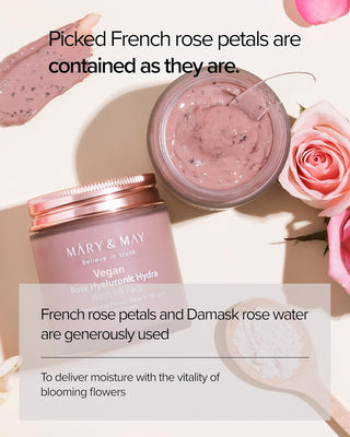 Mary&May Vegan Rose Hyaluronic Hydra Wash Off Mask 125g