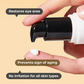 COSRX Advanced Snail Peptide Eye Cream product on finger