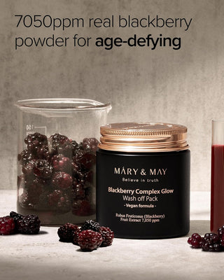 Mary&May Vegan Blackberry Complex Glow Wash Off Mask, 125g