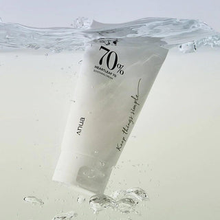 Anua Heartleaf 70% Soothing Cream tube under water