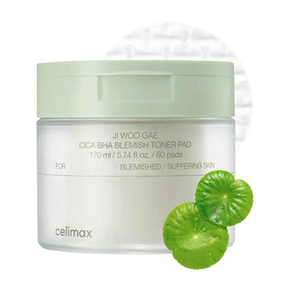 celimax Ji Woo Gae CICA BHA Blemish Toner Pad 60pads celimax