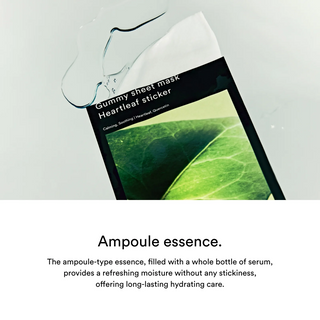 Abib Gummy Heartleaf Sticker packaging with Sheet Mask