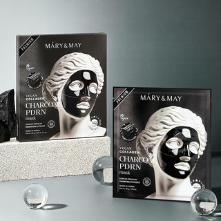 Mary&May Vegan Collagen Charcoal PDRN Mask (30g x4)