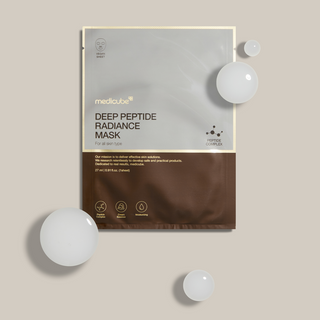 a packet of medicube Deep Peptide Radiance Mask