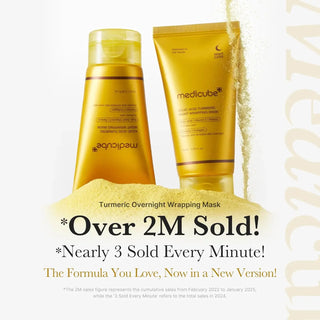 Two tubes of Medicube Kojic Acid Turmeric Night Wrapping Mask
