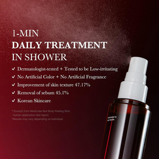 a spray bottle of medicube Red Acne Body Peeling Shot