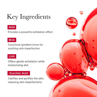 list of key ingredients of medicube Red Acne Body Peeling Shot
