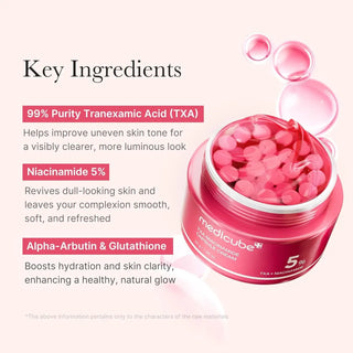 Medicube TXA + Niacinamide 5% Capsule Cream with key ingredients listed