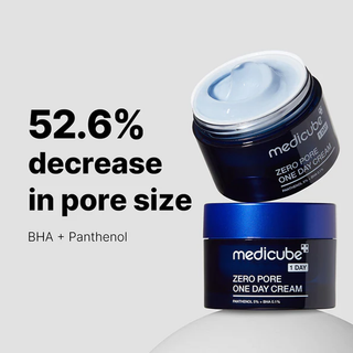 two containers of medicube zero pore one day cream