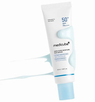 medicube zero pore moisture sun serum spf50+ pa++++ 50ml tube