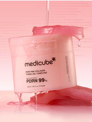 medicube PDRN Pink Collagen Toning Gel Toner Pads 70 Pads MediCube