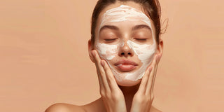 woman scrubbing her face