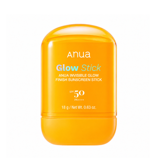 Anua Invisible Glow Finish Sunscreen Stick SPF50+ PA++++ 18g hydrating Korean sun stick with Panthenol, Ceramide and Hyaluronic Acid for no-white-cast dewy UV protection in UAE.