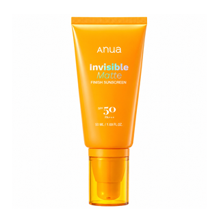 Anua Invisible Matte Finish Sunscreen SPF50 PA++++ 50ml Korean facial sunscreen with no white cast, sebum control and pore-blurring matte finish available in UAE.