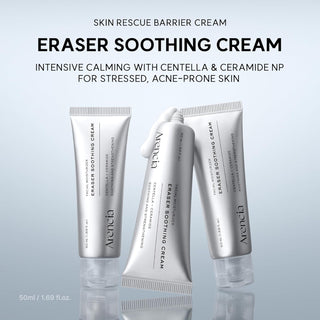 Arencia Eraser Soothing Cream 50ml Korean moisturizer with Centella, Ceramide, Panthenol and Hyaluronic Acid for sensitive skin, soothing hydration and moisture-barrier support in UAE.
