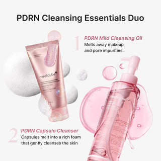 Medicube PDRN Mild Cleansing Oil 195ml with PDRN, Niacinamide and Ceramide NP for gentle makeup, sunscreen, excess sebum and impurity removal in UAE.
