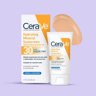 CeraVe Tinted Sunscreen with SPF 30 | Hydrating Mineral Sunscreen With Zinc Oxide & Titanium Dioxide