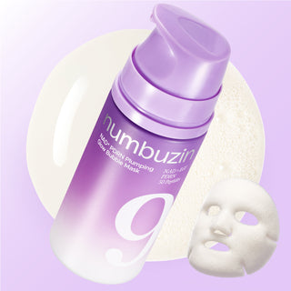 Numbuzin No.9 NAD+ PDRN Plumping Skin Prep Bubble Mask 85ml Korean overnight mask with PDRN, NAD+, Collagen and Peptides for hydration, firming and plumper-looking skin in UAE.