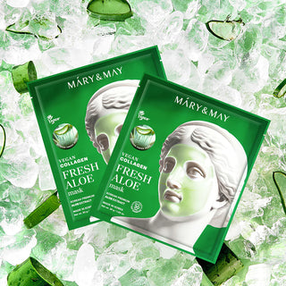 Mary&May Vegan Collagen Fresh Aloe Mask (30g x4)