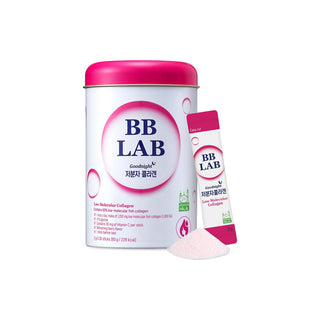 BB LAB Goodnight Low Molecular Collagen Korean berry-flavoured powder supplement with 1,200mg fish collagen, Vitamin C and glycine in 30 nighttime sticks available in UAE.