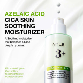 Anua Azelaic Acid CICA Skin Soothing Moisturizer 100ml with 3% Azelaic Acid, Centella and Hyaluronic Acid for redness, blemish-prone skin and lightweight hydration in UAE.