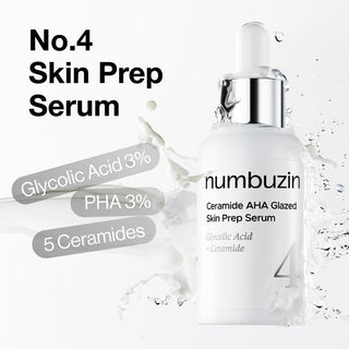 numbuzin No.4 Ceramide AHA Glazed Skin Prep Serum 30mL