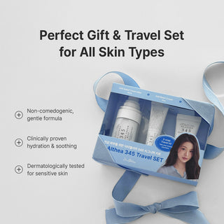 Dr. Althea 345 Relief Travel Set with Cream Mist 60ml, Relief Serum 15ml and Relief Cream 15ml for soothing hydration, PDRN and skin barrier care in UAE.