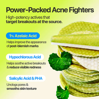 Numbuzin No.0 Zero Blemish Azela Cica Balancing Dual Pads 60EA with Azelaic Acid, BHA, PHA, Hypochlorous Acid and Centella for acne, clogged pores and excess oil in UAE.