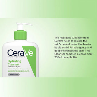 CeraVe Hydrating Cleanser | Face and Body Wash for Normal to Dry skin with Hyaluronic Acid and Ceramides