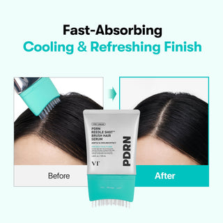 VT PDRN Reedle Shot Brush Hair Serum 100ml with PDRN, Caffeine, CICA REEDLE and built-in scalp brush for cooling, exfoliating and volumizing scalp care in UAE.