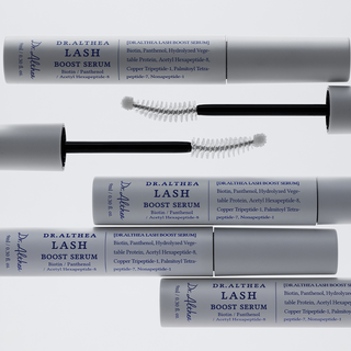 Dr. Althea Lash Boost Serum 9ml vegan Korean eyelash serum with Biotin, Panthenol and 12 Peptides for hydrating, strengthening and denser-looking lashes in UAE.