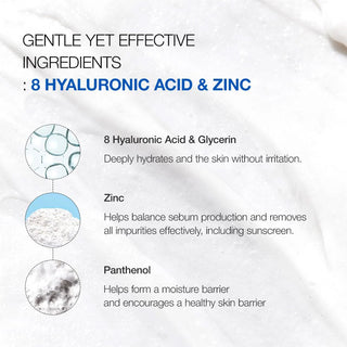 Anua 8 Hyaluronic Acid Hydrating Gentle Foaming Cleanser - 150ML