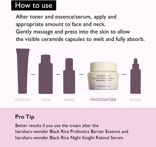 haruharu wonder black rice 5 ceramide barrier moisturizing cream 50ml 1.69 Fl.oz.
