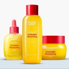 EQQUALBERRY Vitamin C Illuminating Trio Set | Serum - Toner - Cream