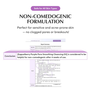 non-comedogenic formulation for sensitive and acne-prone skin
