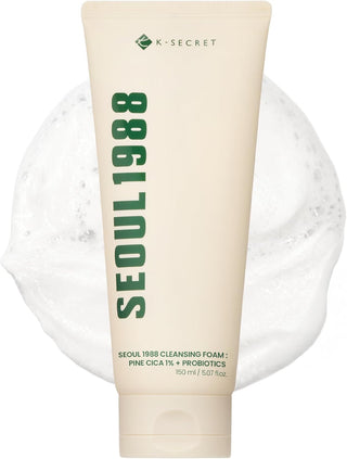 K-SECRET Cleansing Foam, Seoul 1988, Pine Cica 1%, Probiotics, 150ml