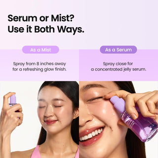 Biodance Caviar PDRN Jelly Serum Mist 50ml with 76% Caviar Water, 1,000 ppm Salmon PDRN and Hyaluronic Acid for deep hydration, plumping and radiant glass skin in UAE.