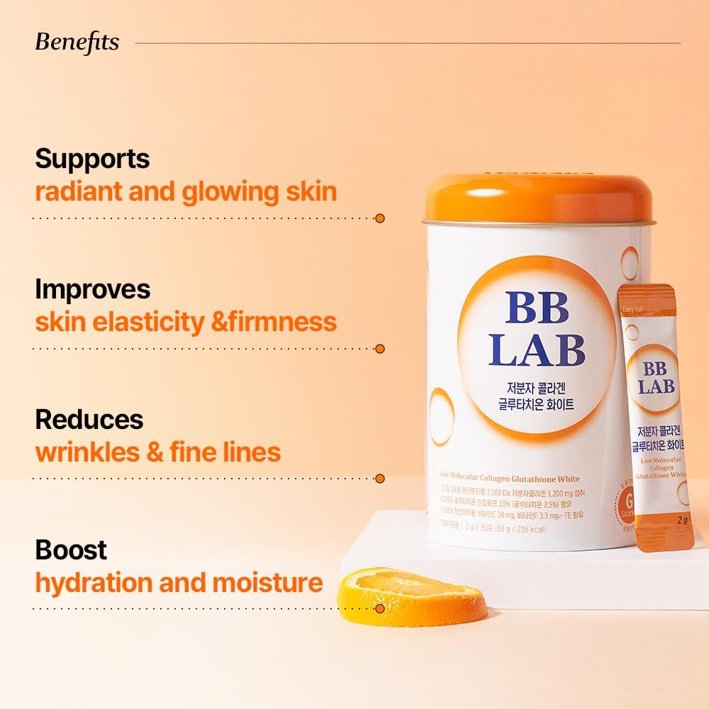 korean glutathione powder BB LAB Max Stick Supplement, Korea Glutathione, Low Molecular Fish Collagen for Woman, Vitamin C, Fast Absorption, Antioxidant, Anti-Aging : Health & Household Glow Marine Collagen Peptides Powder