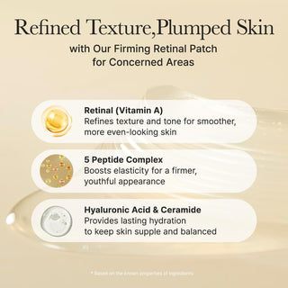 Arencia Retinal Boosting Eye Mask 60 hydrogel eye patches with Retinal and Collagen for firming, lifting, hydration, and smoother under-eyes available in UAE.