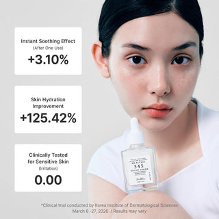 Dr. Althea 345 Relief Serum 30ml Korean calming serum with PDRN, Ceramide NP, Panthenol, Tea Tree Leaf Water and Niacinamide for sensitive, dehydrated and blemish-prone skin in UAE.