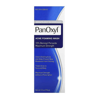 Panoxyl Acne Foaming Wash 10% Benzoyl Peroxide Maximum Strength, 156 gm