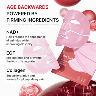 Medicube EGF NAD Firming Gel Mask 28g with EGF, NAD+, 2% Niacinamide, Collagen and multi-peptide complex for firming, elasticity, hydration and smoother-looking skin in UAE.