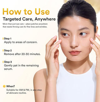 Abib Vegan Collagen Eye Patch Jericho Rose Jelly 60pcs Korean hydrogel eye patches with vegan collagen, peptides, caffeine, hyaluronic acid and ceramide for fine lines, puffiness and firm under-eyes in UAE.