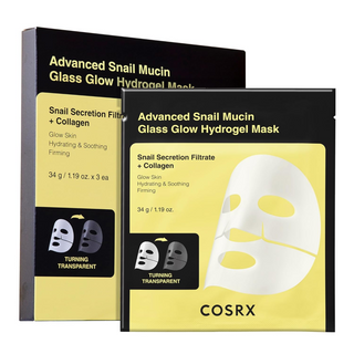 COSRX Advanced Snail Mucin Glass Glow Hydrogel Face Masks 3ea