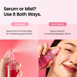 Biodance Collagen Peptide Jelly Serum Mist 50ml with 77% 243Da Collagen Water and 10 Peptides for hydrating, plumping and dewy glass skin in UAE.
