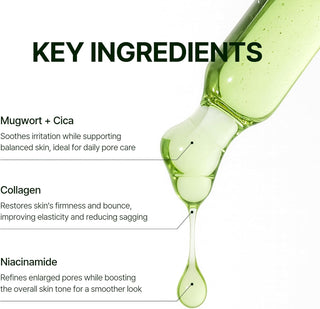 Orien Mugwort and Collagen Pore Serum 30ml Korean facial serum for visible pore care, hydration, smoother texture and firmer-looking skin in UAE.