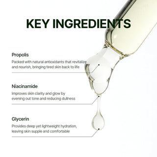Orien Propolis and Niacinamide Glow Serum 30ml Korean brightening face serum for hydration, uneven tone care and radiant glass skin in UAE.