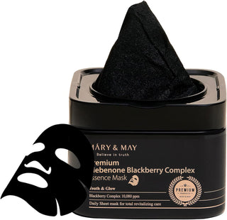 Mary&May Premium Idebenone Blackberry Complex Essence Mask 250G 20Ea